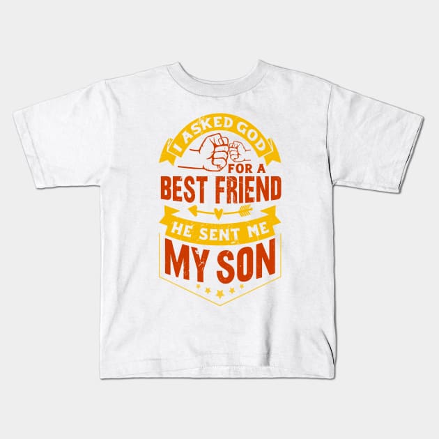 best friends my son Kids T-Shirt by walidhamza